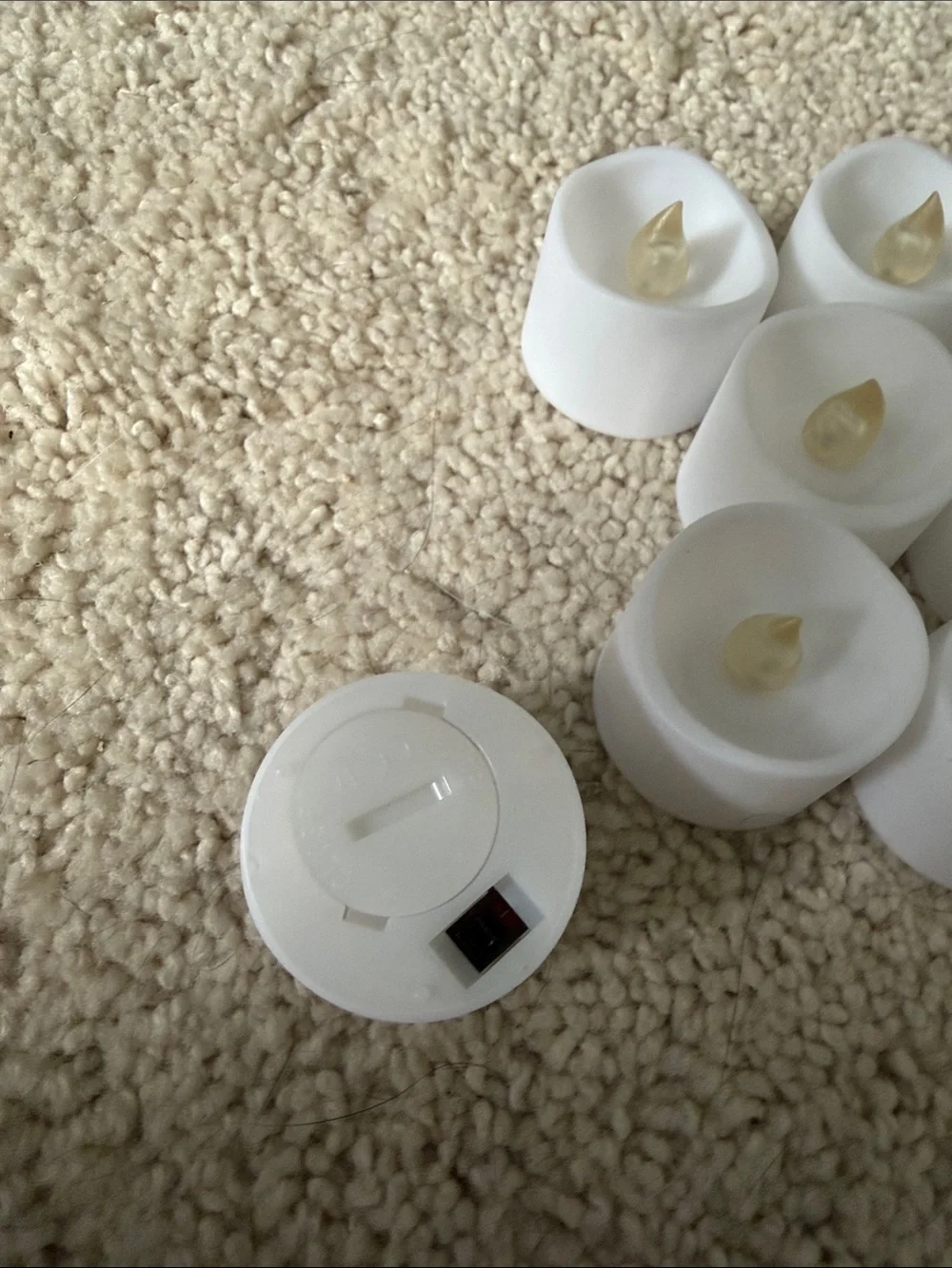 Battery Operated White LED Tea Light Candles - Pack of 10